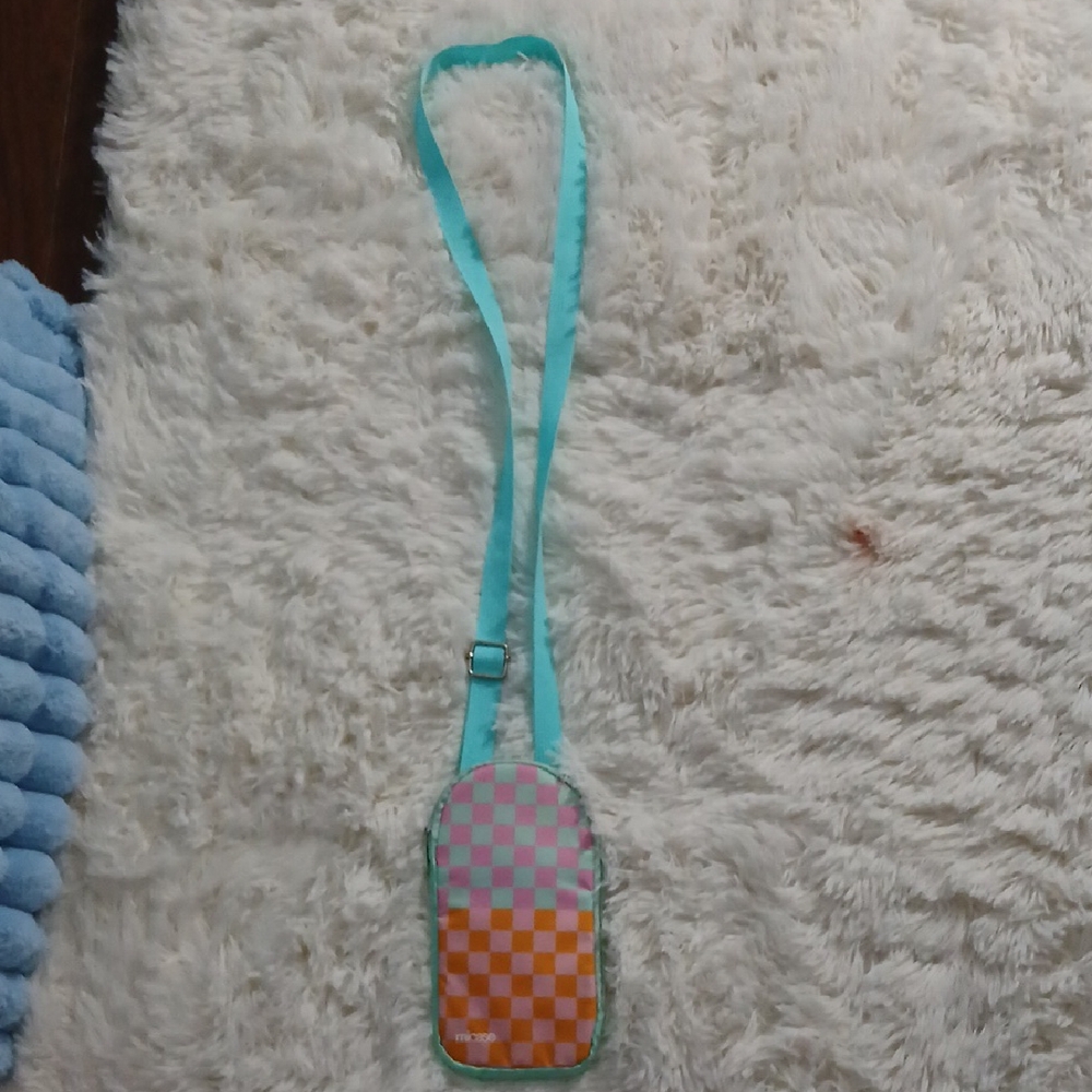Vibrant Pink and Orange Checkered Bag